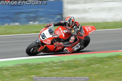 2008-05-11 Monza 1898 Superbike - Race 1 - Gregorio Lavilla - Honda CBR1000RR